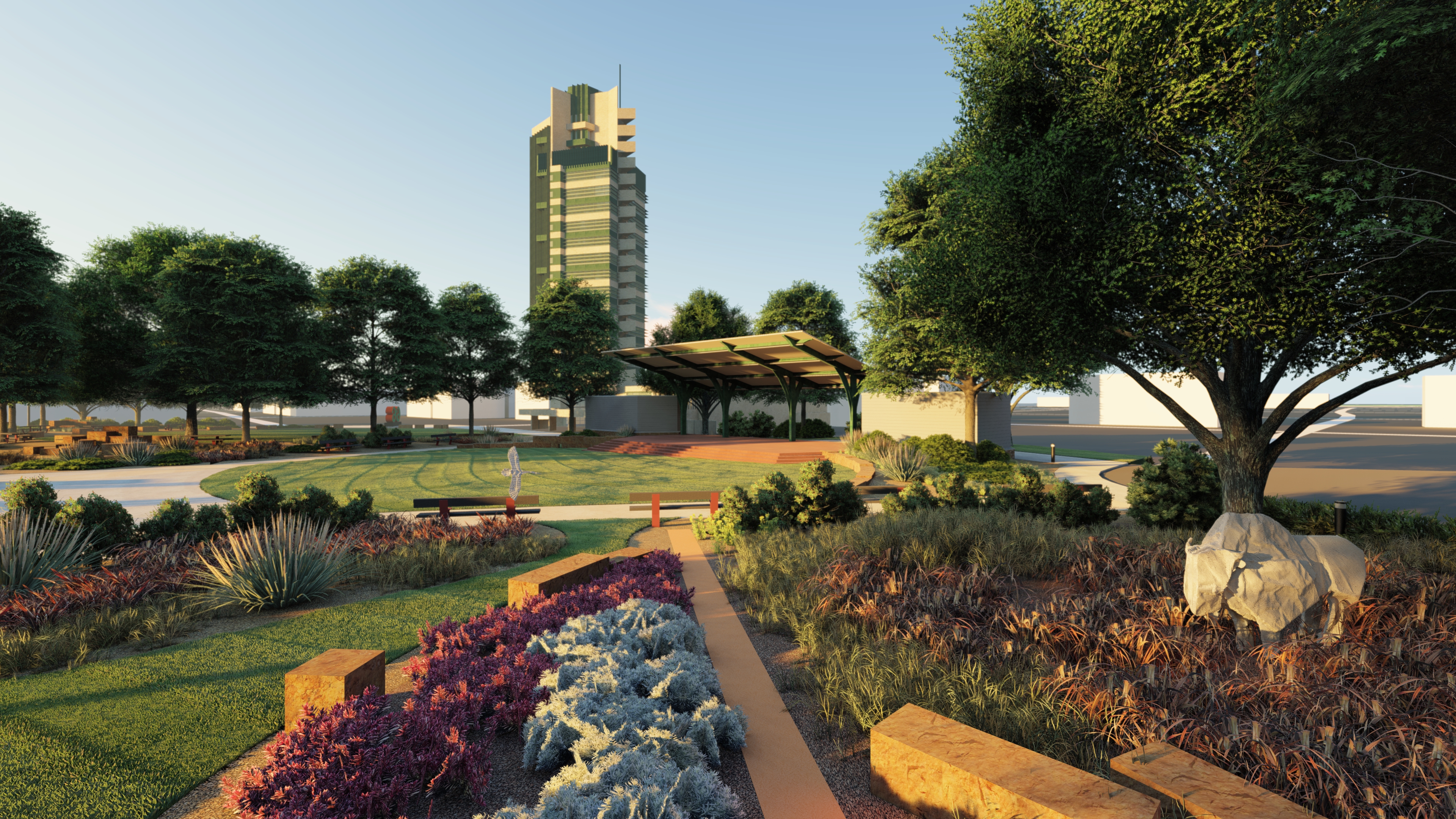 Tower Center at Unity Square Rendering